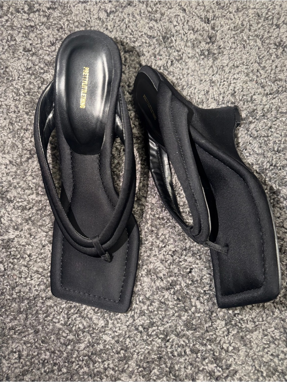 PLT Square-Toe Thong Sandals